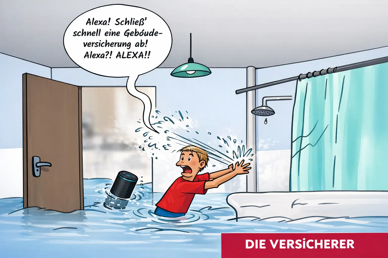 Hausherr bittet zu spät um Hilfe bei Wasserschaden.